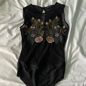 ZARA decorative mesh bodysuit